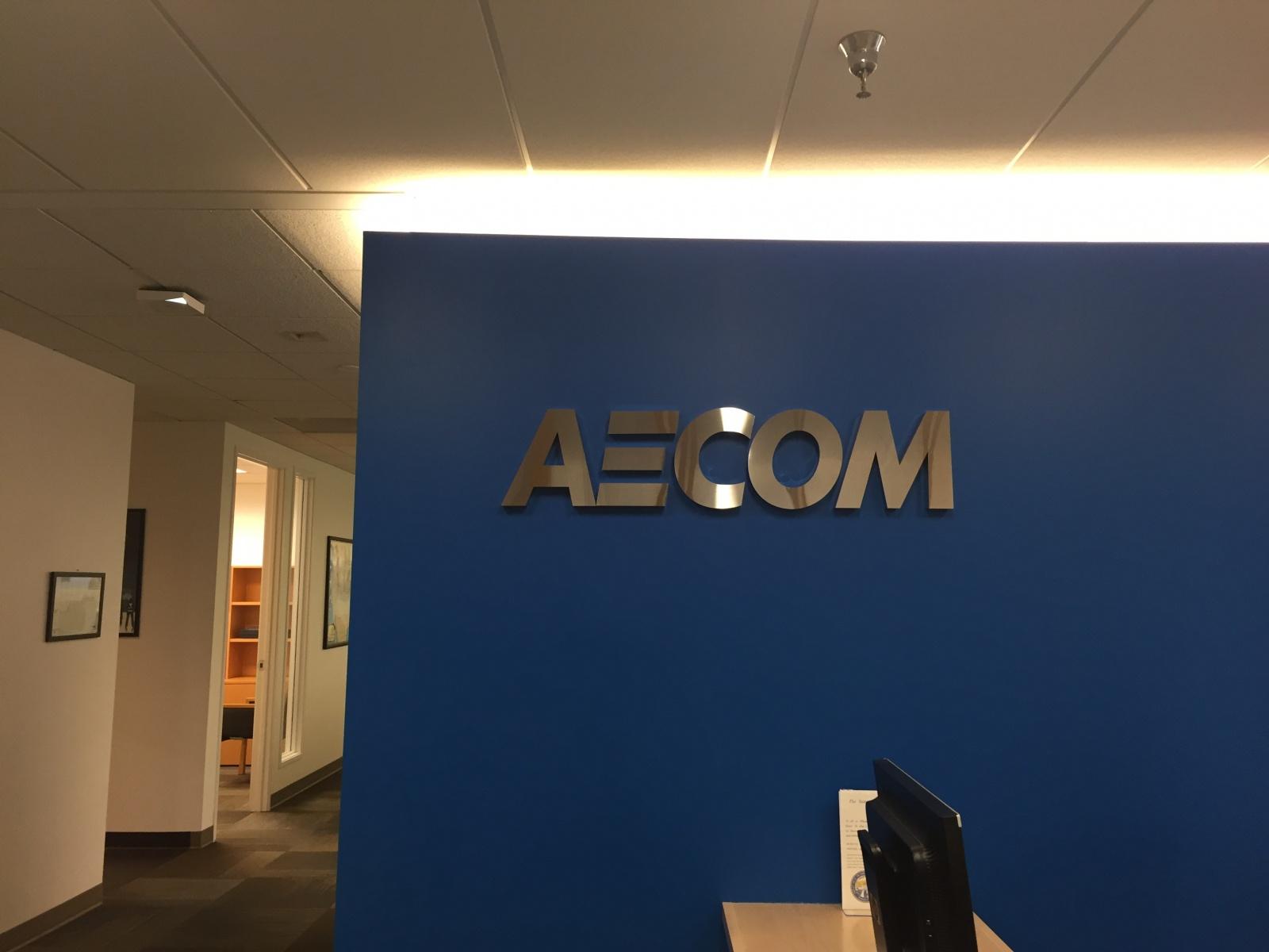 AECOM corporate signage