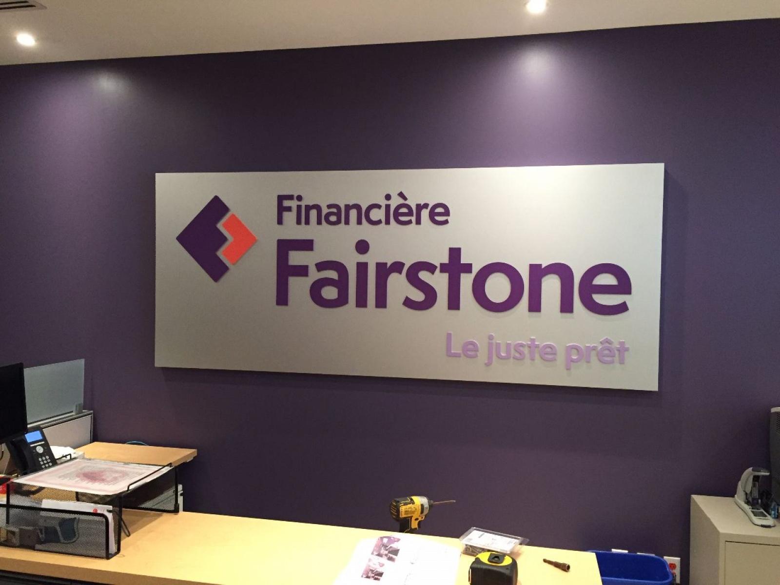 Fairstone sign, french